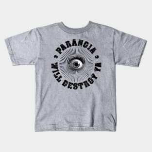 PARANOIA WILL DESTROY YA' Black & White Kids T-Shirt